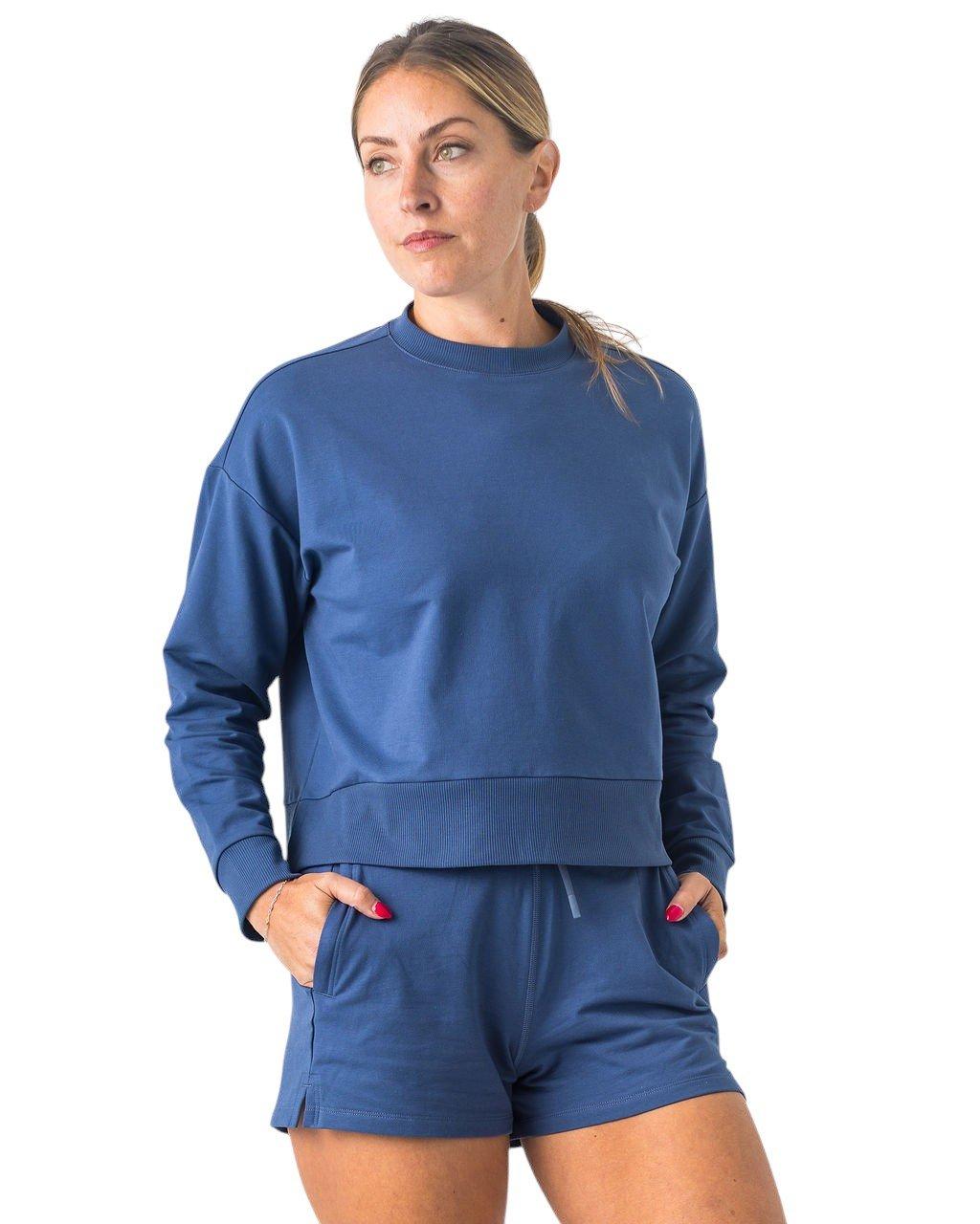 Boast Women's Club Sweat Short - Vintage Navy - VINTAGE NAVY